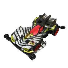 美乐他 四驱车 拼装组装DIY实色版/透明版 迷你儿童玩具模型车ABA （实色版 斑马）