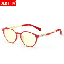 贝尔莎(Bertha)儿童防蓝光防辐射眼镜宝宝玩手机游戏平光镜学生网课电脑护目镜1023 外红内黄