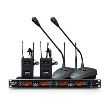 狮乐（SHILE）SH10U段无线话筒一拖四会议鹅颈手持头戴耳麦领夹培训麦克风套装 主机+2只领夹+2只鹅颈话筒