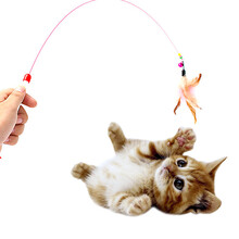 宠物猫玩具逗猫棒猫咪玩具幼猫成猫自嗨猫玩具猫草猫薄荷猫抓板发声老鼠激光笔猫咪用品 钢丝彩珠逗猫棒