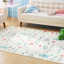 明德XPE 爬爬垫折叠 新款儿童泡沫地垫婴儿泡沫地垫 可折叠婴儿爬行垫 宝宝礼物1-10岁 小狐狸游森林【200cm*150cm*1.0cm】