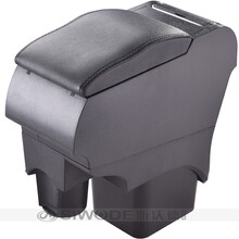 斯沃德 福特2009~2013年经典福克斯扶手箱两厢三厢原装免打多功能储物箱 原装匹配一体款纯黑色 09到13年福克斯（斯沃德W200）