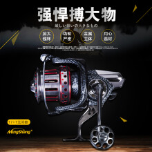 佐崎精工渔轮 17+1轴承金属鱼线轮防海水腐蚀远投轮8000-12000浅线杯海钓鱼轮渔具 12000型+送500米鱼线