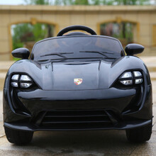 男女童电动汽车 可坐双驱双电烤漆电动四轮车 带摇摆双开门儿童跑车 烤漆黑+双电+遥控+摇摆