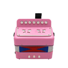 奇宝居 儿童手风琴贝斯乐器  7键2贝斯 防摔学生婴儿乐器西洋乐器 粉红色