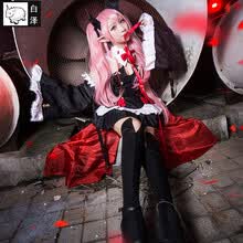 白泽克鲁鲁采佩西COS服装女全套终结的炽天使周边动漫cosplay女仆装吸血鬼女王衣服 克鲁鲁COS服装七件套（送精灵耳朵 假牙） M