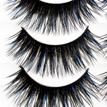 加长款节日演出眼睫毛自然仿真彩色夸张浓密舞台妆假睫毛