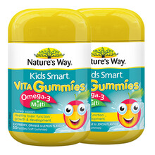 佳思敏Nature's Way儿童软糖欧米伽3鱼油儿童复合维生素 澳洲进口50粒/瓶*2瓶