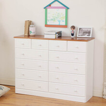 森远达 实木五斗柜储物柜 现代简约卧室多功能收纳柜抽屉式整装 MS-063白色