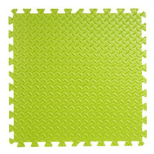 明德地垫泡沫拼接地垫爬行地板儿童爬行垫防滑垫拼接爬爬垫铺地无味大片加厚60*60树叶纹送边条 绿色(1片价) 60*60*1.2cm单片单色送原配边条