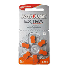 思比易 助听器/口吃矫正器13号电池 英国雷特威RAYOVAC锌空气电池13号 6颗装