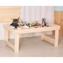 实木太空沙盘桌乐高积木桌彩泥玩沙多功能玩具桌幼儿园早教桌 60*60*50单层