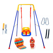 loveforever秋千室内家用吊椅婴儿儿童玩具户外荡秋千折叠支架宝宝滑梯 1.73米支架+三合一座椅+球框 备注座椅颜色