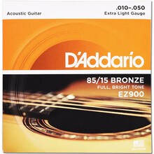 达达里奥D'Addario  EJ16 EZ920 900  10民谣木吉他琴弦 真空包装 EZ900（10-50黄铜）