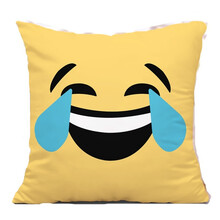 创意q版滑稽表情抱枕害怕搞笑动漫毛绒靠垫方形靠枕双面可拆洗坐垫