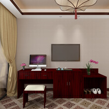 酒店宾馆客房家具电视柜公寓出租房床标间全套家具高低柜行李柜写字台宾馆家具床 电视桌组合全套