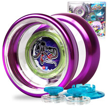 奥迪双钻悠悠球玩具火力少年王6回旋花式溜溜球悠拳英雄 yoyo球男孩 高端金属球-寒刃