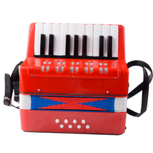 奇宝居 儿童ABS玩具手风琴 17键8贝斯手风琴 红色