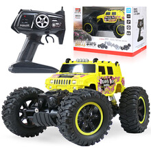 遥控车 大脚攀爬车 充电遥控越野汽车四驱大脚车模型儿童男孩玩具 1:14越野攀爬车-黄色848