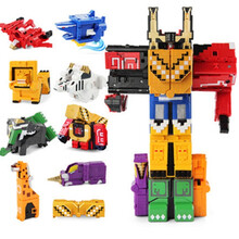 百兽创战纪数字变形玩具机器人合体大套装儿童启智益智男孩玩具4-10岁 百兽创战纪方块数字变形玩具八合体