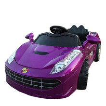 儿童电动车汽车带遥控四轮双驱男女宝婴可坐电瓶玩具小孩车保时的捷 紫 双电+蓝牙遥控