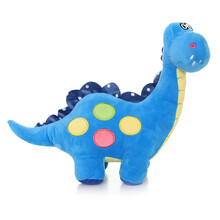 恐龙毛绒玩具男礼物仿真恐龙 霸王龙公仔大号熊玩偶布娃娃男生日抱枕公仔七夕男女朋友儿童节日礼物 蓝色恐龙公仔 35厘米