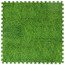 明德仿木纹泡沫地垫学步防滑防摔爬行垫田园风拼接垫覆膜工艺易清理客厅卧室满铺隔凉防潮地板垫子 草坪纹 30*30*1cm(1片价)