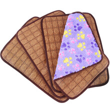 宠物凉席 夏季双面狗狗垫子泰迪金毛狗窝冰垫夏天狗凉席 粉红色 XL65cm长50cm宽