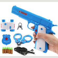 儿童玩具枪软弹枪男孩射击对战带望眼镜手铐男孩玩具套装