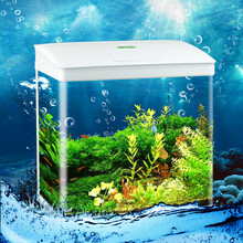 森森佳璐鱼缸水族箱生态小鱼缸玻璃金鱼缸JR系列 380白色(送17件套)