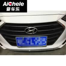 爱车乐 现代领动中网改装贴纸 名图领动朗动前脸中网三色拉花贴纸改色膜 5条黑色+黑色框边