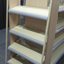 业神制造 超市货架层板含羊角片托臂烟酒柜层板透明标价条便利店货架配套配件 货架滚轧层板900*280