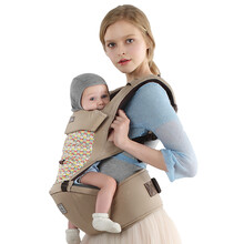 TODBI多功能婴儿背带腰凳  新款AIR MOTION系列韩国原装进口背带腰凳 气垫款凳芯 Air motion Blossom-浅褐色