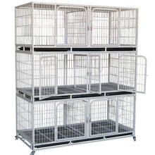 华美龙 多功能二三层养殖笼中小型犬狗笼泰迪比熊贵宾猫咪繁殖笼隔断笼子母笼配对笼 单层156隔断156*77*68cm