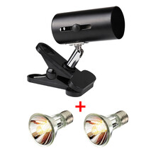 柏卡乐乌龟晒背灯乌龟灯uvb龟灯晒龟灯uva加热灯照背灯uvb蜥蜴灯全光谱太阳灯乌龟缸晒背灯泡 万向灯夹（黑色+普通开关+2个大灯泡）