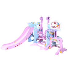 loveforever新款儿童室内滑梯宝宝家用滑滑梯玩具幼儿滑梯秋千组合玩具 限量款炫彩五合一