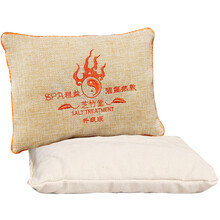 芝竹堂 热敷包 盐袋子粗盐热敷包家用 大颗粒海盐微波炉加热盐敷包艾草艾绒暖肚子艾盐包 浅黄色 升级版 陈艾+碧玺+粗盐