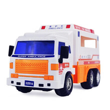 力利大号儿童玩具工程车模型惯性车挖土机运输翻斗车挖掘机大卡车男孩子3-6岁 救护车