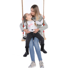 儿童秋千实木秋千 室内门框秋千户外单杠双杠荡秋千玩具 户外单杠套餐(秋千+绳子+挂钩+连接带)