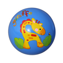 费雪皮球拍拍球玩具球儿童婴儿手抓球幼儿园小篮球宝宝充气橡胶球 9寸蓝色长颈鹿