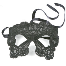 万圣节化装舞会派对装扮面具性感女王cosplay半脸独眼面罩舞台演出镂空蕾丝面具舞女面具 款式7猫女