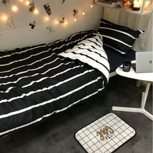 世韬国际 学生宿舍三件套被褥套装 单人床单被罩1米床上用品宿舍寝室被套枕套被芯床品套件 北欧时代g 学生三件套/1.5*2.0米被套