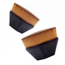 艾诺琪（ENERGY）55号平头粉底粉底膏BB霜刷子纤维毛美妆彩妆工具便携款 黑色