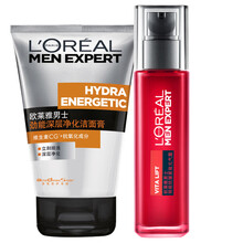 欧莱雅（LOREAL） 套装男士锐能紧致系列护肤品 两件套 劲能洗面奶+爽肤水