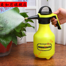 气压式喷花洒水壶浇水壶园艺用品压力喷花壶喷水壶淋花洒小喷雾器 柠檬黄 升级款加厚2L