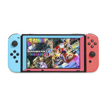 BUBM 任天堂Switch钢化玻璃膜 NS高清保护贴膜 9H硬度高清全透钢化膜 彩边SWITCH-GHMC