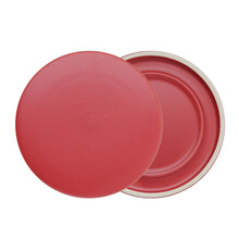 杯盖 陶瓷杯盖子纯白色红茶杯新款可爱马克杯创意开孔咖啡杯水杯通用竹杯盖田园礼品亚光动物 大号红色盖   外11.4cm   内10.5cm