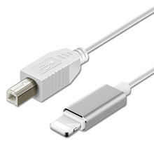 jdhdl 适用于雅马哈电钢琴连接ipad/iphone电子琴midi键盘OTG转接线 适合苹果全部系统