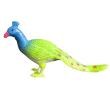 实心仿真动物模型飞禽鸟类 天鹅大雁 老鹰 鹦鹉 猫头鹰儿童玩具 小号孔雀