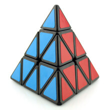 【附教程书】三阶镜面魔方3阶套装异形三角金字塔五魔方斜转风火轮学生速拧比赛专用 三角魔方【黑底】